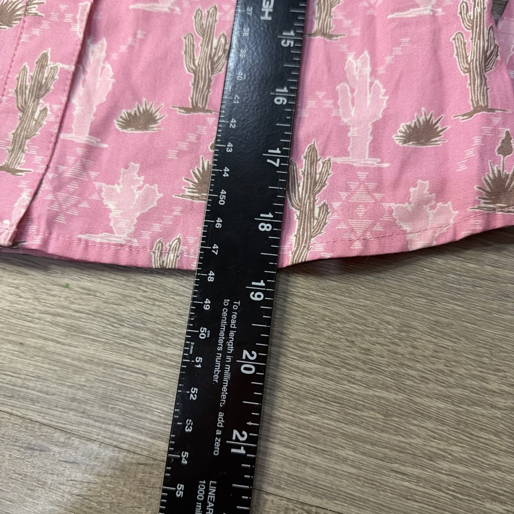 PANDLE GIRLS' CACTUS PRINT LONG SLEEVE SNAP SHIRT Size Small - Picture 4 of 7
